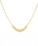 Złoty naszyjnik ankier 585 z gradientem kulek – packshot na białym tle